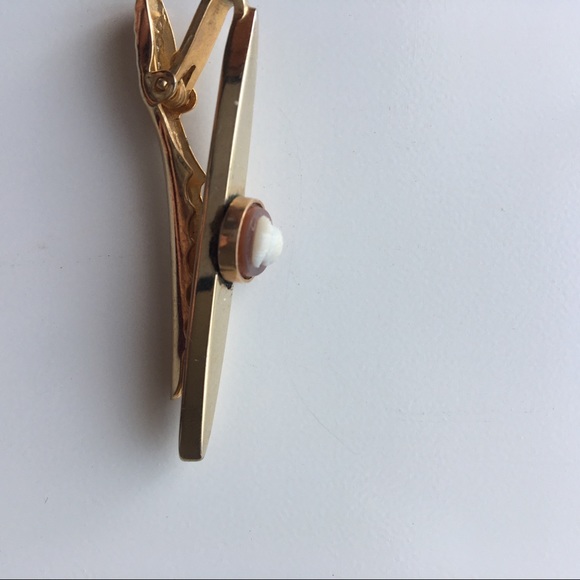 Vintage cameo tie bar / tie clip - Picture 4 of 5